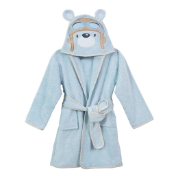 Μπουρνούζι Βρεφικό Boy's World White-Blue Nima