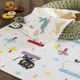 Σελτεδάκια Βρεφικά Cupcake (Σετ 2τμχ) Multi Nima 55x75cm 100% Βαμβάκι