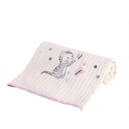 Κουβέρτα Βρεφική Πικέ Baby Love Pink Nima Λίκνου 80x110cm 100% Βαμβάκι