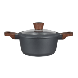 Κατσαρόλα 01-1155 Stone 28Cm Χυτό Αλουμίνιο Anthracite Estia 28cm Αλουμίνιο