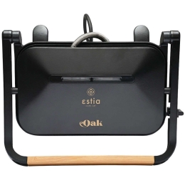 Τοστιέρα 2 Θέσεων Αντικολλητική Oak 06-18948 30x23x10cm 1300W Oak-Black Estia