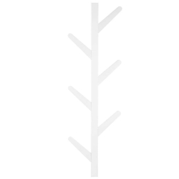 Κρεμάστρα Τοίχου 6 Θέσεων 04-19716 26x6,8x84cm White Estia Bamboo