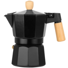 Καφετιέρα Espresso 01-20651 9,5x16x9,5cm 300ml Oak-Black Estia Αλουμίνιο