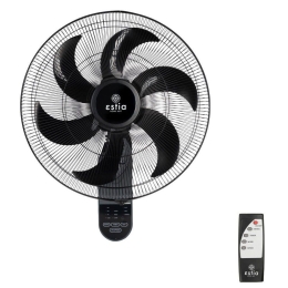 Ανεμιστήρας Επιτοίχιος Bow 06-21177 45cm 75w Με Τηλεχειριστήριο Black Estia