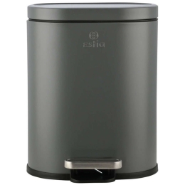 Κάδος Απορριμμάτων Ovoid Soft Close 02-21443 24,4x21,5x29,4cm 6lt Grey Estia Μέταλλο