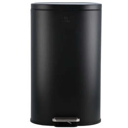 Κάδος Απορριμμάτων Ovoid Soft Close 02-21474 36,5x31,2x60,8cm 30lt Black Estia Μέταλλο