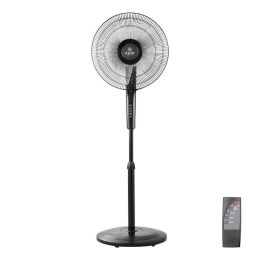 Ανεμιστήρας Δαπέδου Με Σταντ Abel 06-21528 116-130x40cm 60w Με Led Οθόνη Αφής Και Τηλεχειριστήριο Black Estia