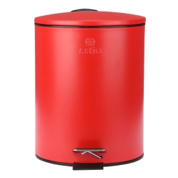 Κάδος Απορριμμάτων Soft Close Classic 02-21962 26,5x20,6x28cm 5Lt Mat Red Estia 5lt Μέταλλο,Πλαστικό