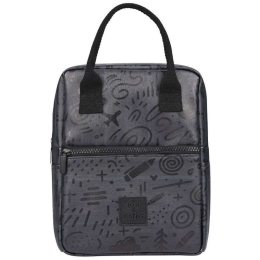 Ισοθερμική Τσάντα Save The Aegean Noir Echo 01-22389 20x14x27cm 7lt Black Estia PVC
