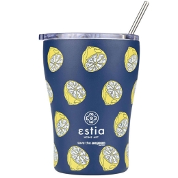Ποτήρι - Θερμός Με Καλαμάκι Save The Aegean Citrus Infusion 01-22952 350ml Multi Estia