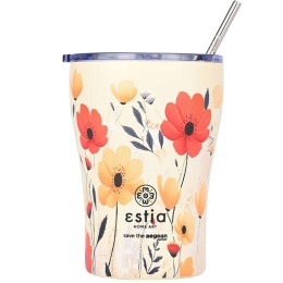Ποτήρι - Θερμός Με Καλαμάκι Save The Aegean Summer Reverie 01-23003 350ml Multi Estia