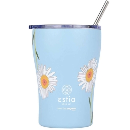 Ποτήρι - Θερμός Με Καλαμάκι Save The Aegean Dreamy Sky 01-23065 350ml Multi Estia