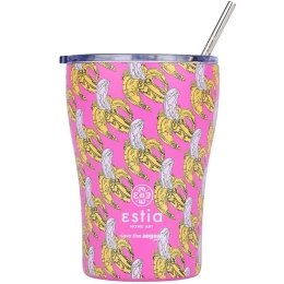 Ποτήρι - Θερμός Με Καλαμάκι Save The Aegean Banana Swirl 01-23072 350ml Multi Estia