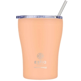 Ποτήρι - Θερμός Με Καλαμάκι Save The Aegean 01-23416 350ml Peach Fuzz Estia