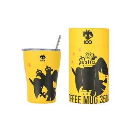 Θερμός Coffee Mug AEK BC Edition 00-27278 350ml Yellow-Black Estia
