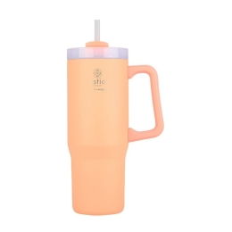 Θερμός Straw Tumbler XL Save The Aegean 01-28626 900ml Peach Fuzz Estia