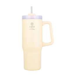Θερμός Straw Tumbler XL Save The Aegean 01-28671 900ml Lily White Estia