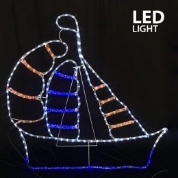 Φωτοσωλήνας Καράβι Led 600-20102 106x104cm IP44 Multi