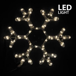 Φωτοσωλήνας Χιονονιφάδα Led 600-20103 38x36cm 2600-3000K IP44 Clear