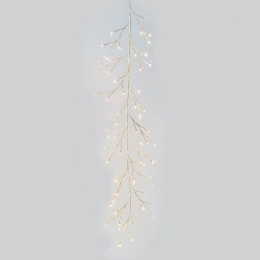 Κλαδί Με Κρυσταλλάκια Φωτιζόμενο 60 Led 600-22510 150cm 2500-3500K Με Timer Champagne