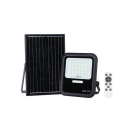 Προβολέας Led Ηλιακός 147-69571 Με Τηλεχειριστήριο SMD 100W 4000K 1000lm IP65 30x1,7x20,5cm Black Eurolamb
