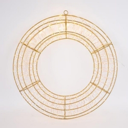 Στεφάνι Φωτιζόμενο 1200 Led 600-22534 58cm 2500-3500K Με Timer IP44 Bronze