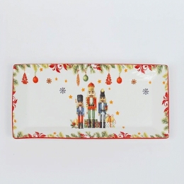 Χριστουγεννιάτικη Πιατέλα 600-46498 32,8x16x2,5cm Multi