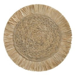 Σουπλά Ψάθινο 3-60-151-0015 Φ44cm Natural Inart Ψάθα