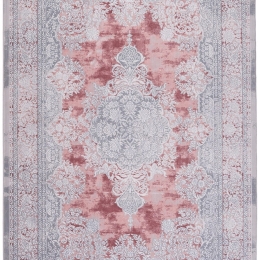 Χαλί Naf Naf Lucidi E0145 055 Grey-Red Βιοκαρπέτ 200X290cm