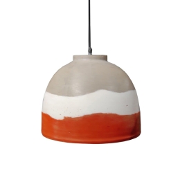 Φωτιστικό Οροφής Lett 017677 D30xH30cm Terracotta-White-Grey