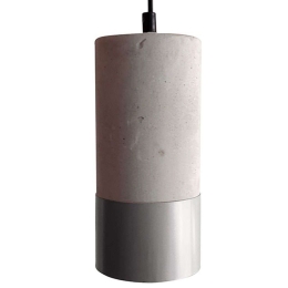 Φωτιστικό Οροφής Strip 017678 Φ9,5x20cm E27 Cement-Silver