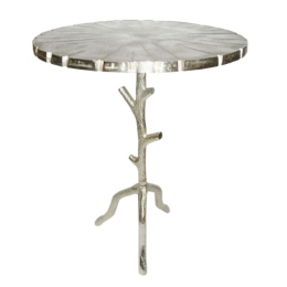 Τραπέζι Bizarre Side 04-0542 45x45x64cm Silver