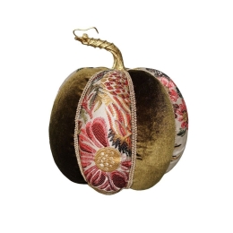 Χριστουγεννιάτικη Φιγούρα Pumpkin Brocade S 030260 19x19x20cm Multi