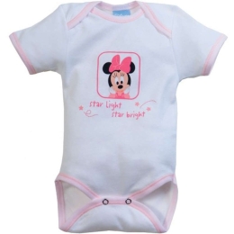 Εσώρουχο Κοντομάνικο Design 52 40-3784/52 White-Pink Disney Baby Νο74/79 100% Βαμβάκι