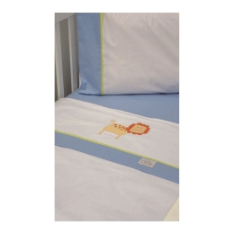 Σεντόνια Σετ Des.440 Baby Oliver Κούνιας 110x170cm Χωρίς Λάστιχο 100% Βαμβάκι