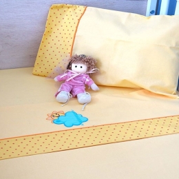 Σεντόνια Βρεφικά Des.445 (Σετ 3τμχ) Peach Baby Oliver Κούνιας 110x165cm 100% Βαμβάκι