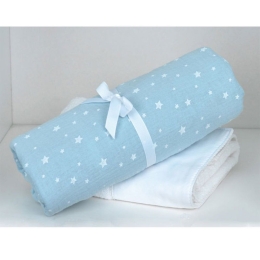 Πάνα Βρεφική Μουσελίνα Σχ. 371 Muslin Ciel Baby Oliver 80x80cm 100% Βαμβάκι
