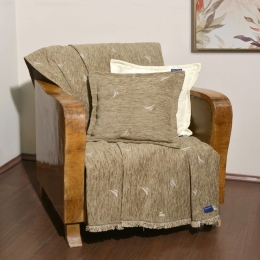 Ριχτάρι Logo 49-10100/1004 Beige Nautica Πολυθρόνα 170x180cm Chenille-Πολυέστερ