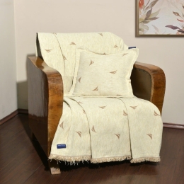 Ριχτάρι Logo 49-10100/1000 Ecru Nautica Πολυθρόνα 170x180cm Chenille-Πολυέστερ