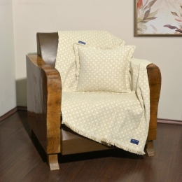 Ριχτάρι 49-10100/1100 Ecru Nautica Πολυθρόνα 170x180cm Chenille-Πολυέστερ