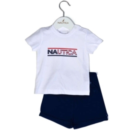 Παιδικό Σετ Μπλουζάκι Με Σορτς Jersey 49-2021 White-Navy Nautica Νο68/73 100% Βαμβάκι