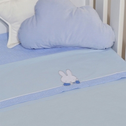 Σεντόνια Βρεφικά Des 69 Με Κέντημα (Σετ 2τμχ) Ciel Miffy Λίκνου 80x110cm 100% Βαμβάκι