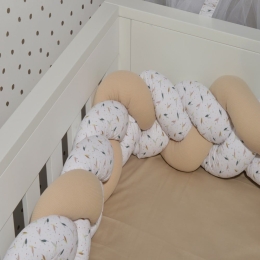Πάντα Κούνιας - Πλεξούδα Τριπλή Des.404 Beige Baby Oliver 20x200cm Βαμβάκι-Πολυέστερ