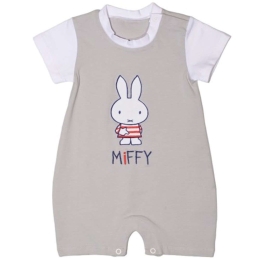 Φορμάκι Καλοκαιρινό Design 15 48-8752-74/15 Με Κέντημα Grey Miffy Νο74/79 Βαμβάκι-Elastane