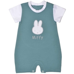 Φορμάκι Καλοκαιρινό Design 18 48-8752-56/18 Με Κέντημα Dark Mint Miffy Νο50/56 Βαμβάκι-Elastane