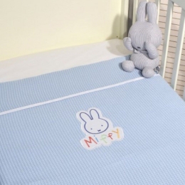 Κουβέρτα Βρεφική Des.11 Πικέ Ciel Miffy Κούνιας 100x140cm 100% Βαμβάκι