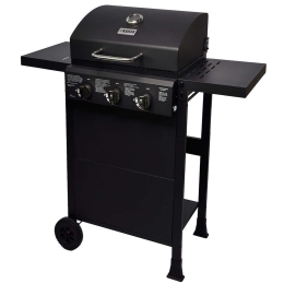 Ψησταριά Υγραερίου 3 Καυστήρων Gas Bbq Intro GB-P300 107x50x102cm Black Kaiser Ανοξείδωτο Ατσάλι