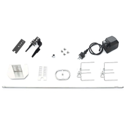 Σούβλα Κοτόπουλου Με Μοτέρ Universal Rotiserrie Kit 03THB1855B 86cm Inox-Black Kaiser Ανοξείδωτο Ατσάλι