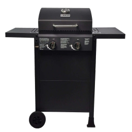 Ψησταριά Υγραερίου 2 Καυστήρων Gas Bbq Intro GB-P200 101x50x102cm Black Kaiser Ανοξείδωτο Ατσάλι