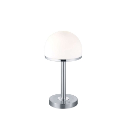 Φωτιστικό Επιτραπέζιο Led Berlin 350Lm 39x19cm Nickel Mat-White 527590107 Trio Lighting Μέταλλο,Γυαλί